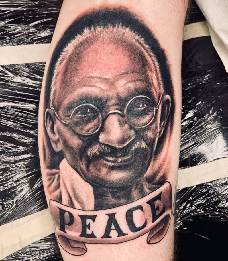 30 Gorgeous Gandhi Tattoos to Inspire You