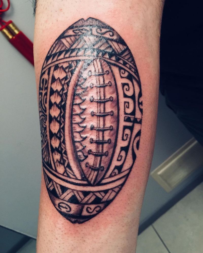 30 Pretty Rugby Tattoos You Will Love