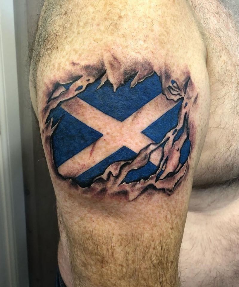 26 Pretty Saltire Tattoos You Can Copy