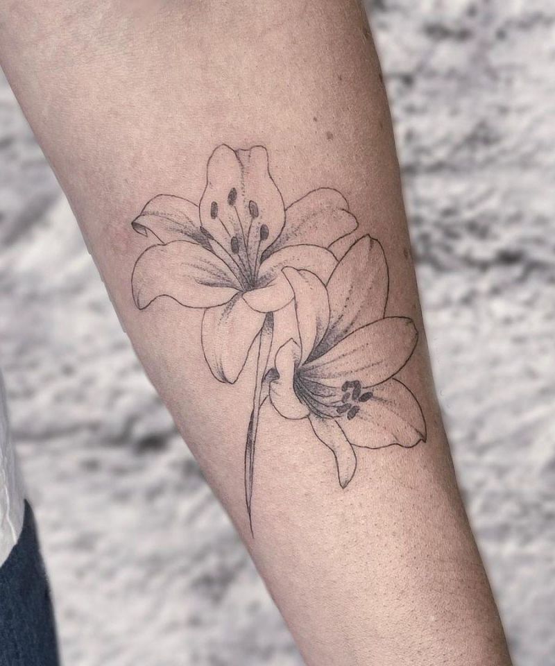 30 Pretty Amaryllis Tattoos You Will Love