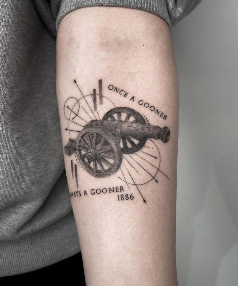 30 Great Cannon Tattoos You Can Copy