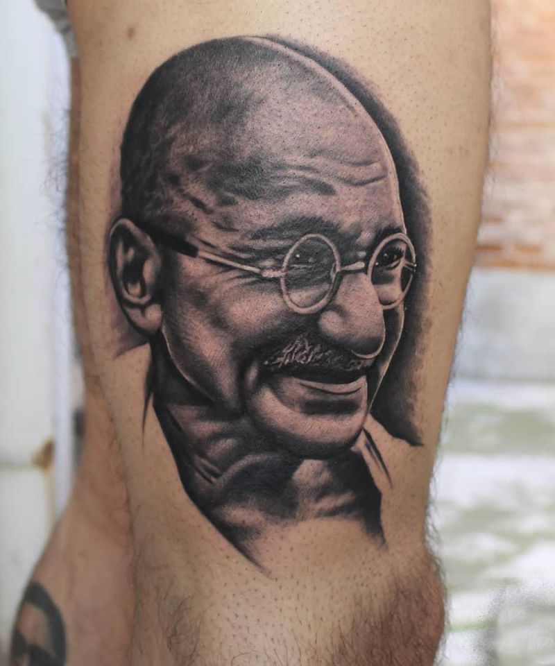 30 Gorgeous Gandhi Tattoos to Inspire You