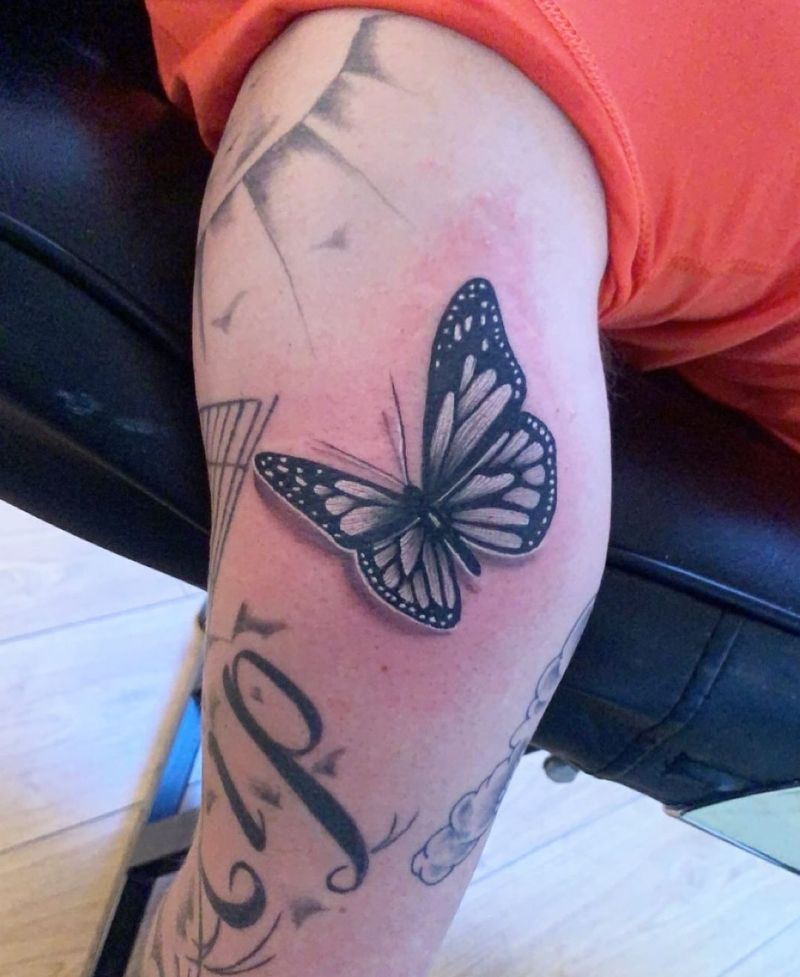 30 Pretty 3D Butterfly Tattoos You Will Love