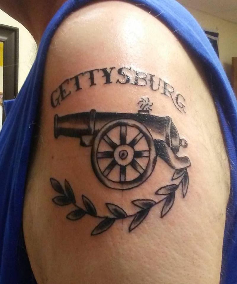 30 Great Cannon Tattoos You Can Copy