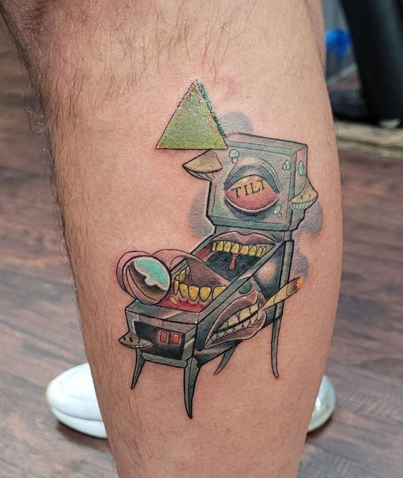 30 Unique Pinball Tattoos You Must Love