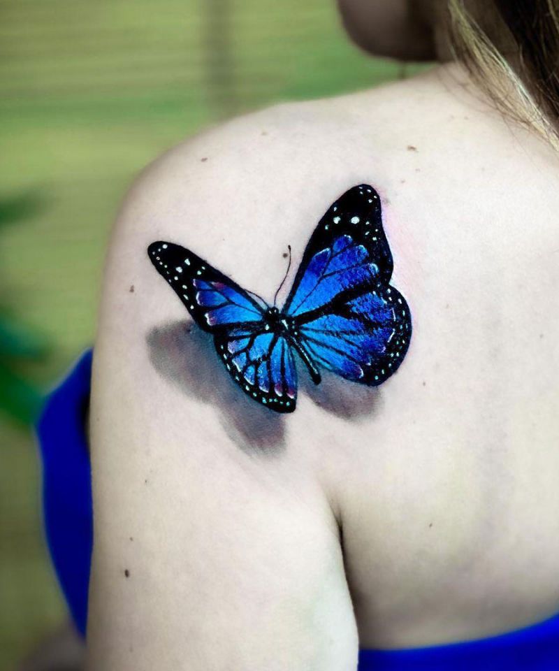 30 Pretty 3D Butterfly Tattoos You Will Love