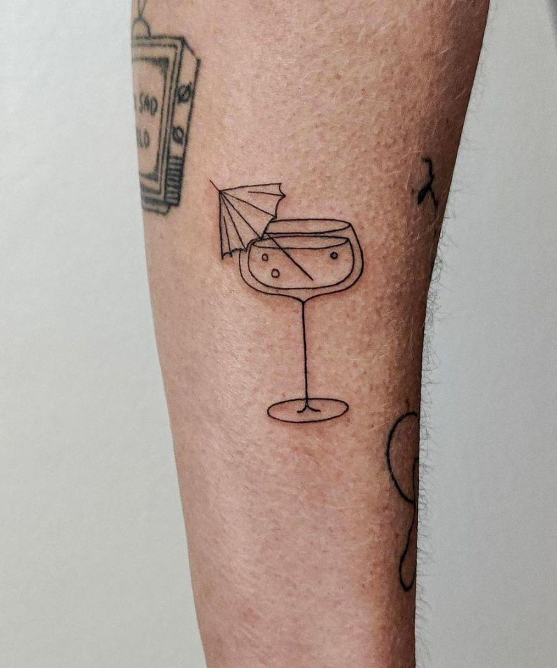 30 Pretty Cocktail Tattoos You Can Copy