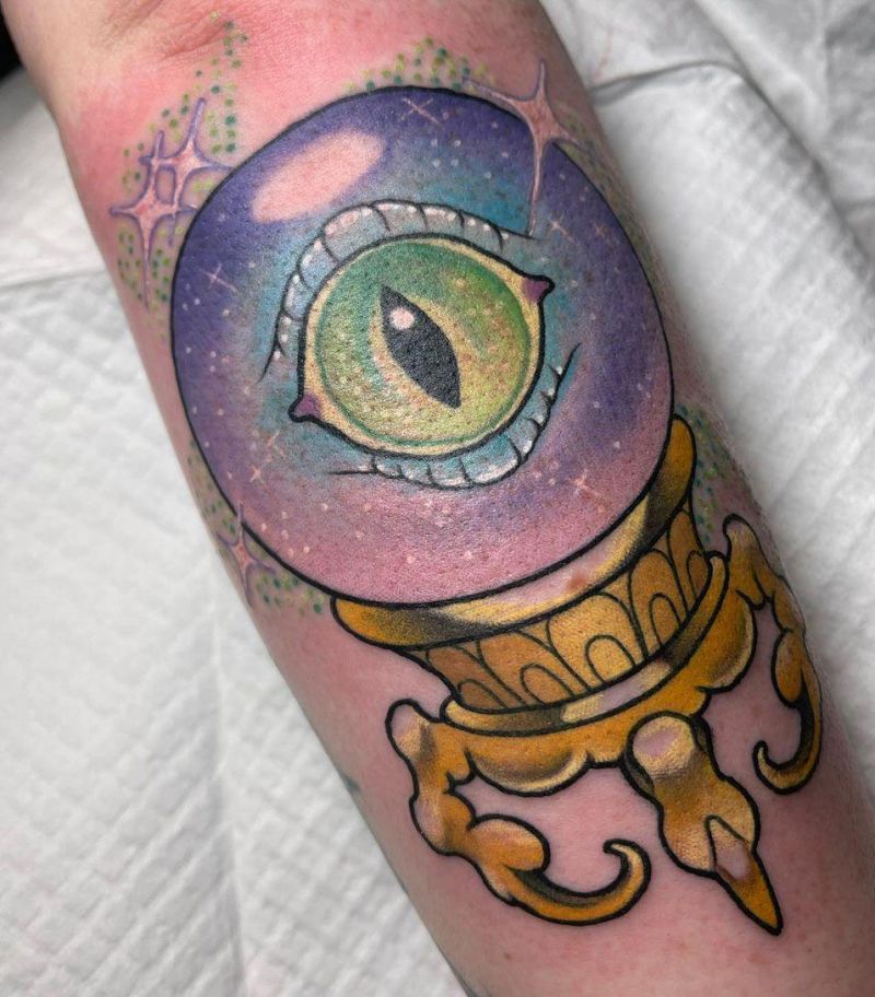 30 Pretty Crystal Ball Tattoos You Must Love