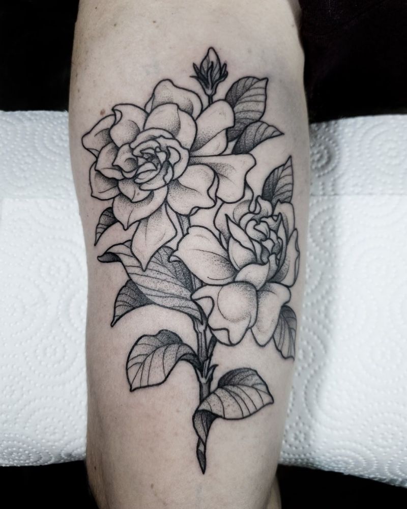 30 Unique Gardenia Tattoos You Must Love