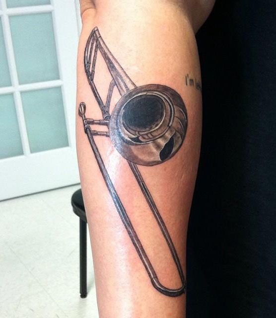 30 Gorgeous Trombone Tattoos You Must Try