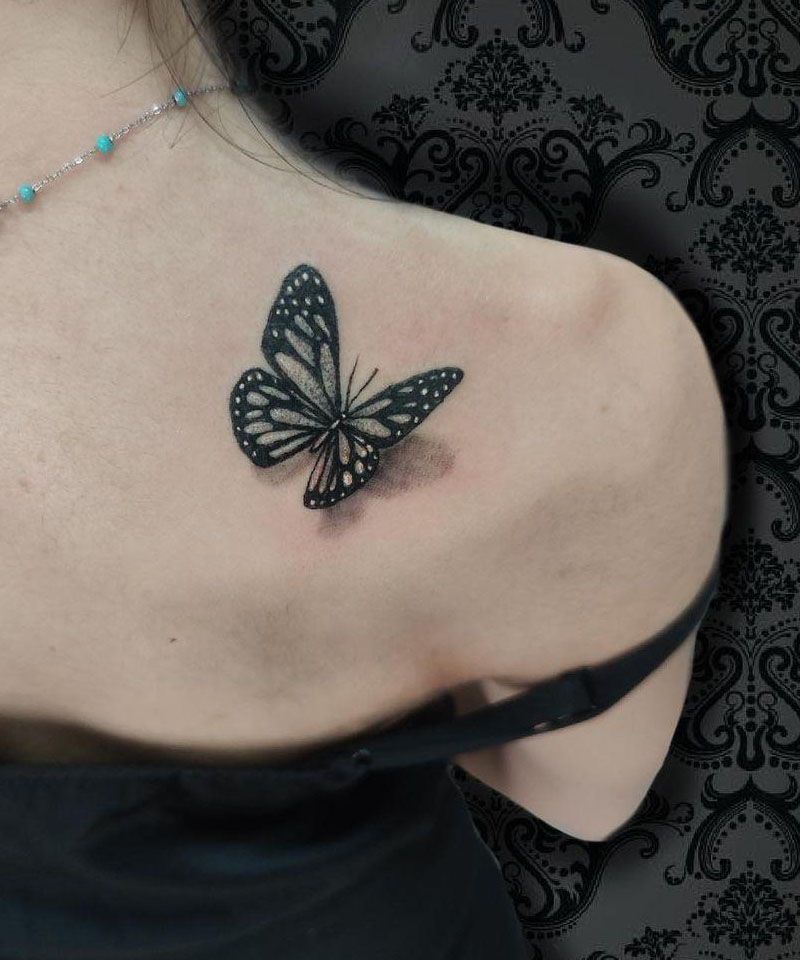 30 Pretty 3D Butterfly Tattoos You Will Love