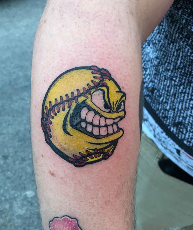 30 Great Softball Tattoos You Will Love