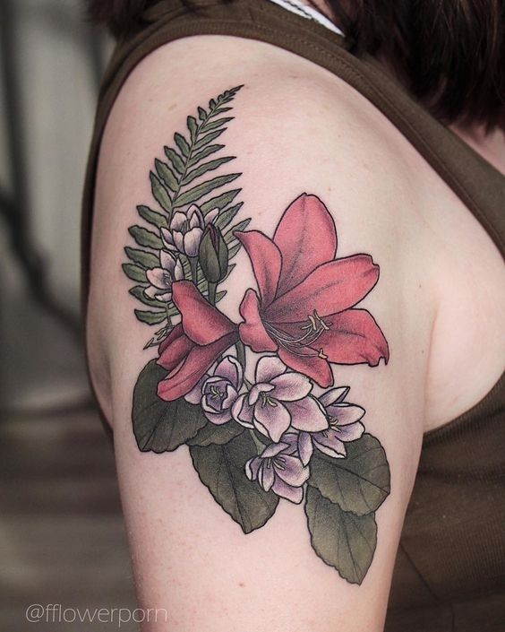 30 Pretty Amaryllis Tattoos You Will Love