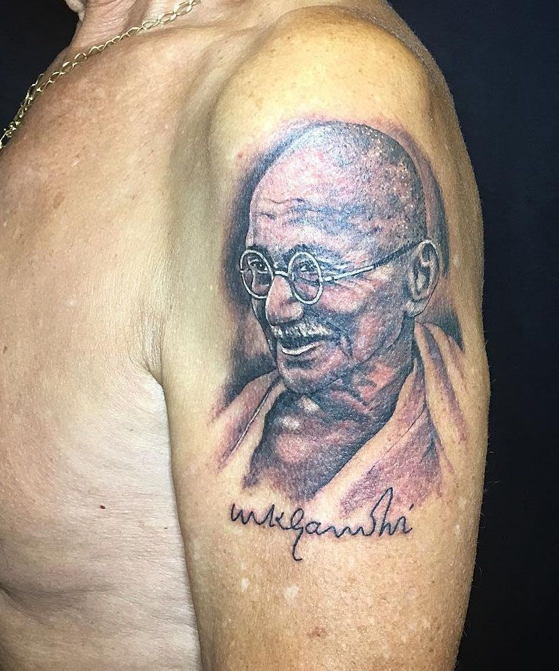 30 Gorgeous Gandhi Tattoos to Inspire You