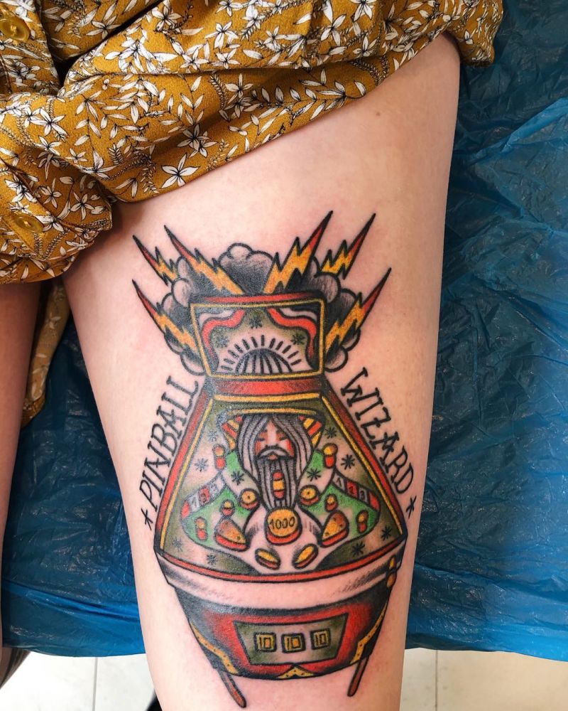 30 Unique Pinball Tattoos You Must Love