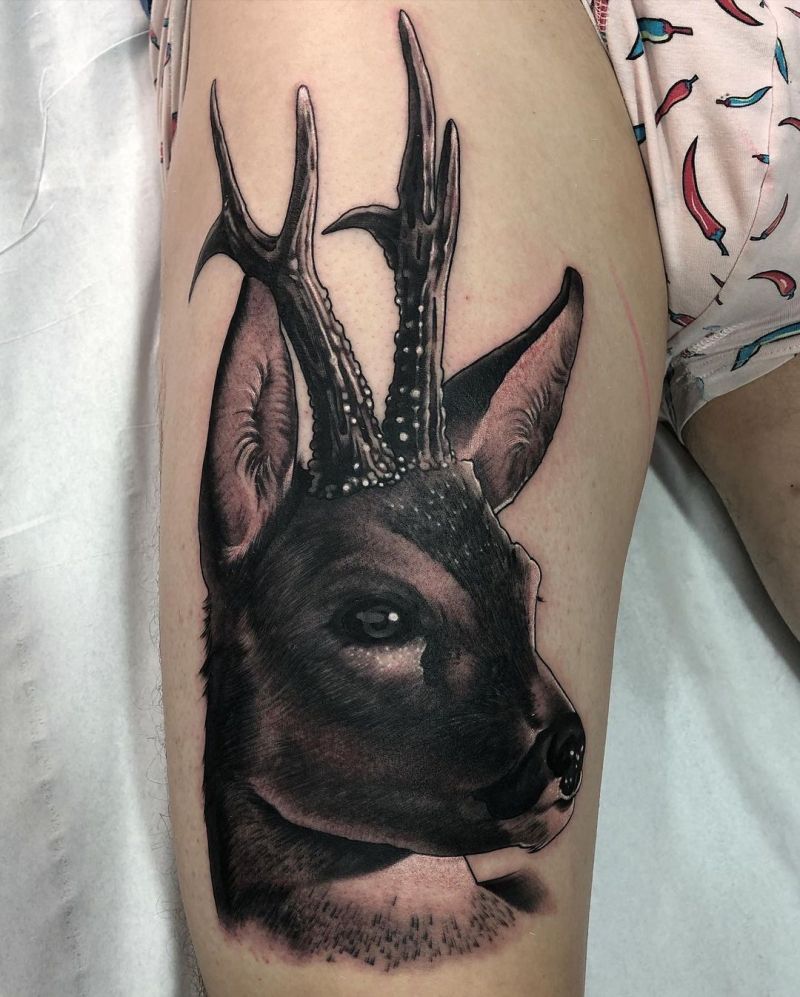 30 Unique Roe Deer Tattoos For Your Inspiration