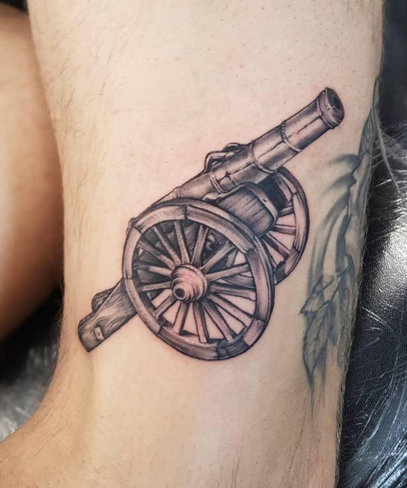 30 Great Cannon Tattoos You Can Copy