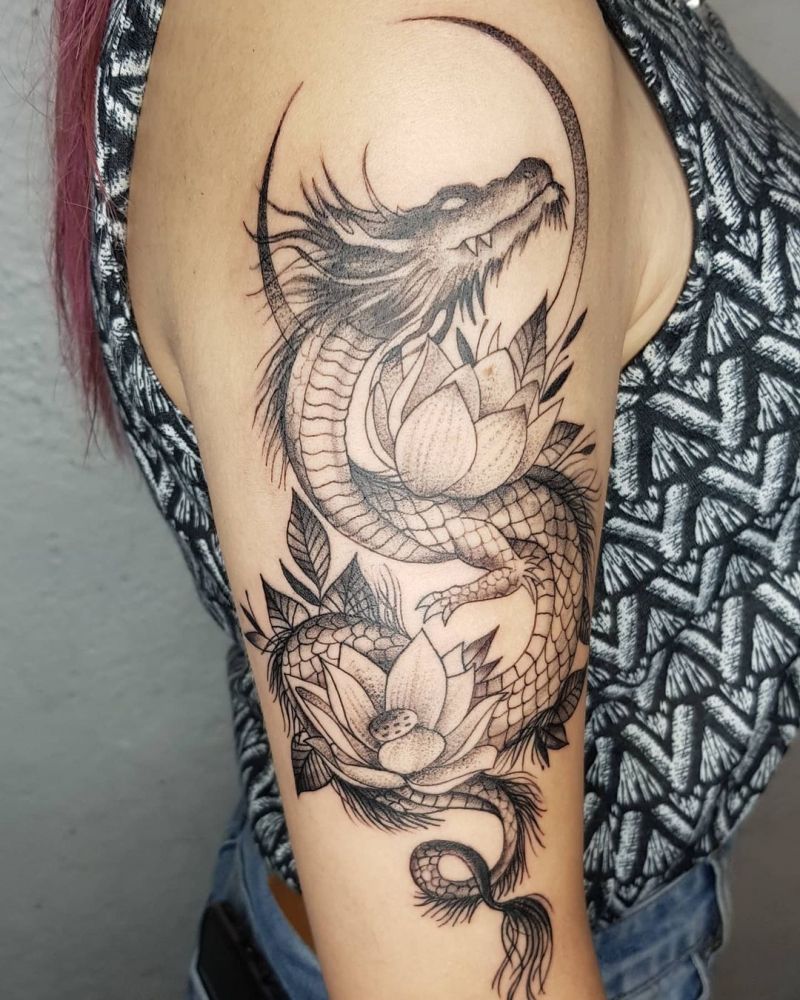 30 Pretty Dragon Tattoos You Must Love