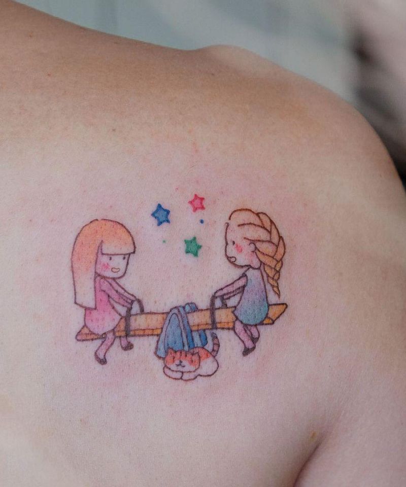 9 Wonderful Seesaw Tattoos You Must Love