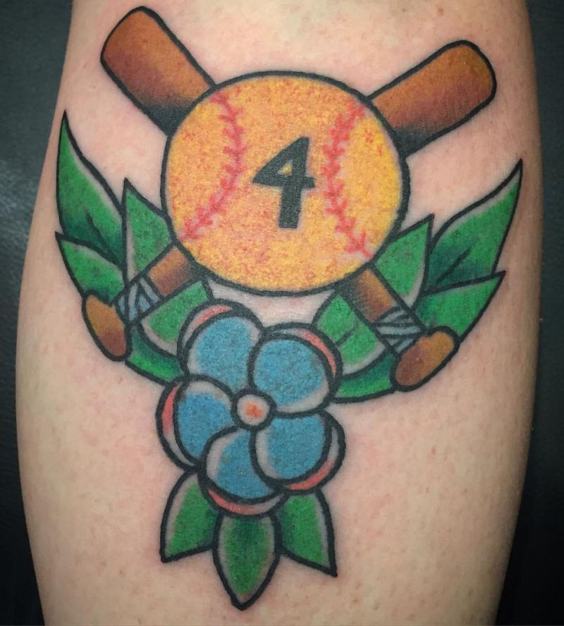 30 Great Softball Tattoos You Will Love