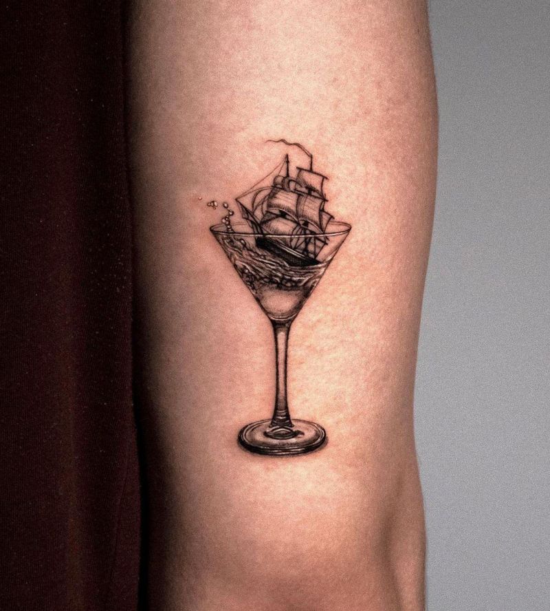 30 Pretty Cocktail Tattoos You Can Copy