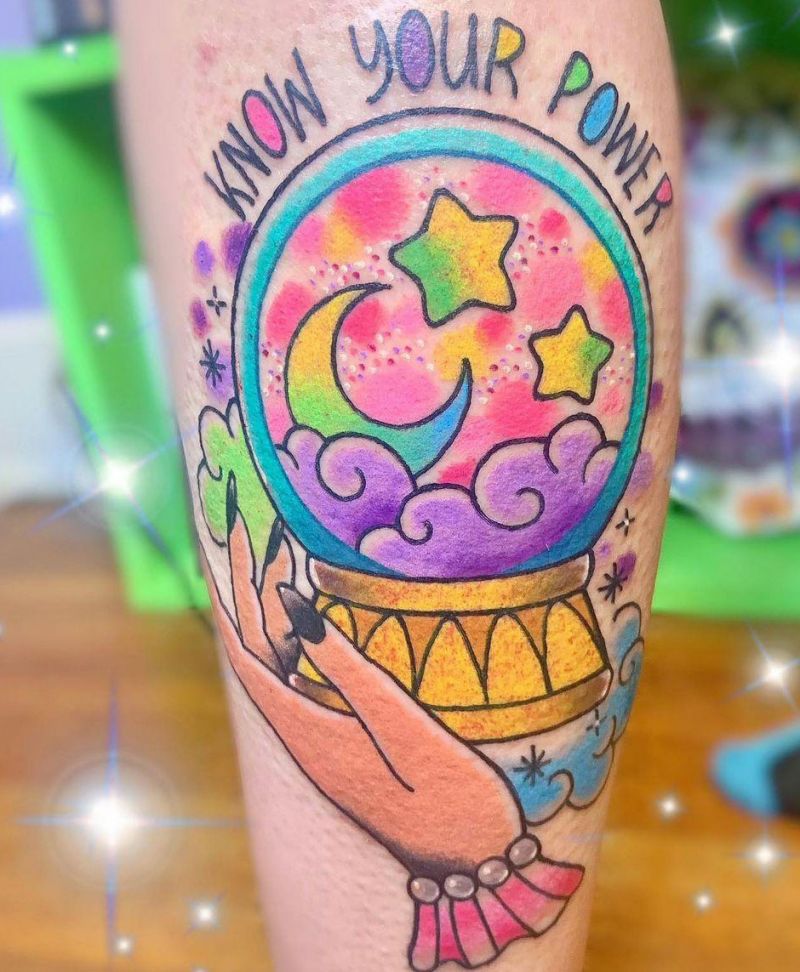 30 Pretty Crystal Ball Tattoos You Must Love