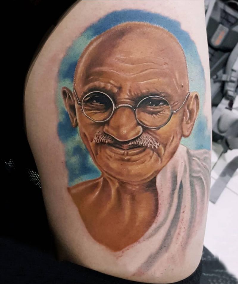 30 Gorgeous Gandhi Tattoos to Inspire You