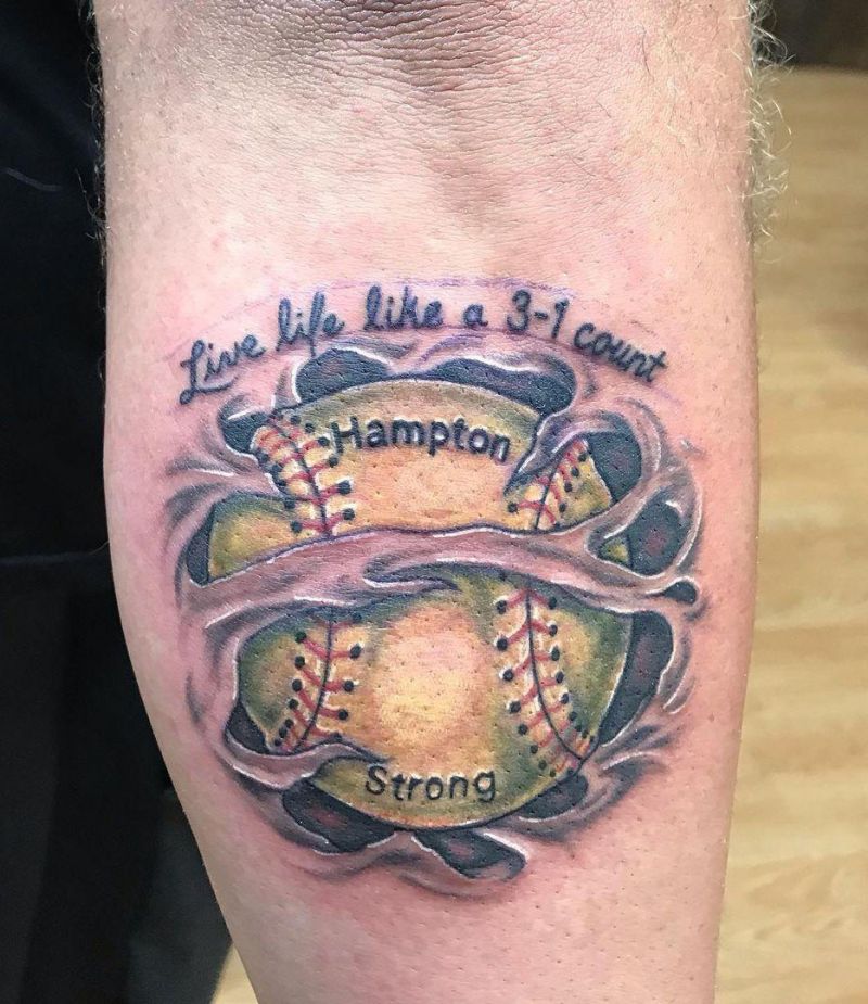 30 Great Softball Tattoos You Will Love