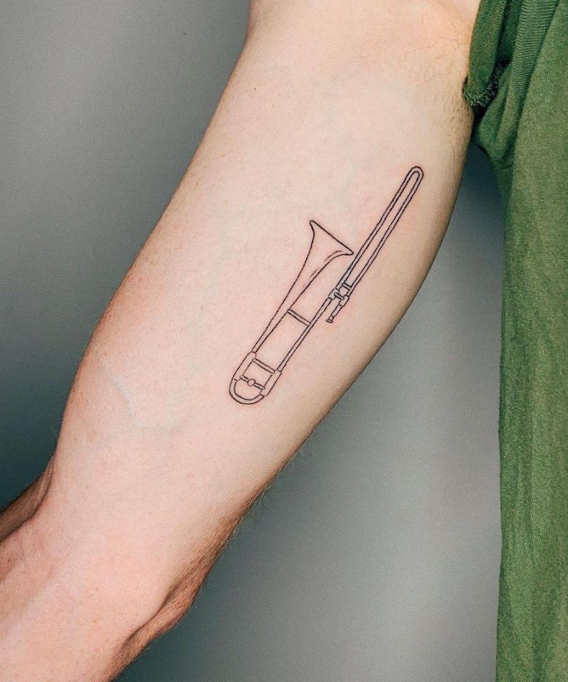 30 Gorgeous Trombone Tattoos You Must Try