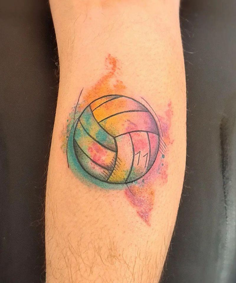 30 Pretty Volleyball Tattoos You Will Love