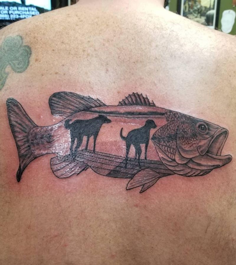 30 Unique Bass Fish Tattoos to Inspire You