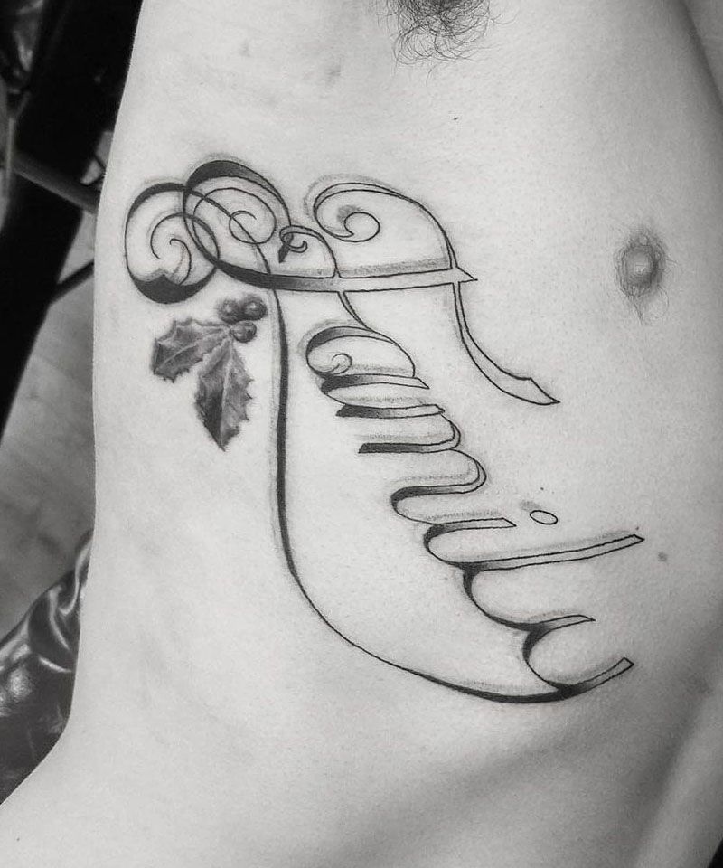 30 Pretty Holly Tattoos You Will Love