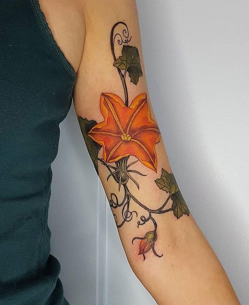 Pretty Pumpkin Flower Tattoos You Can Copy