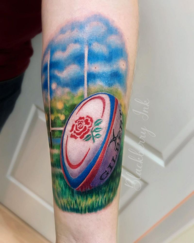 30 Pretty Rugby Tattoos You Will Love