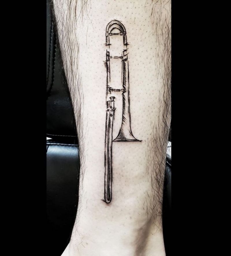 30 Gorgeous Trombone Tattoos You Must Try