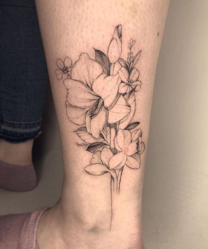 30 Pretty Amaryllis Tattoos You Will Love