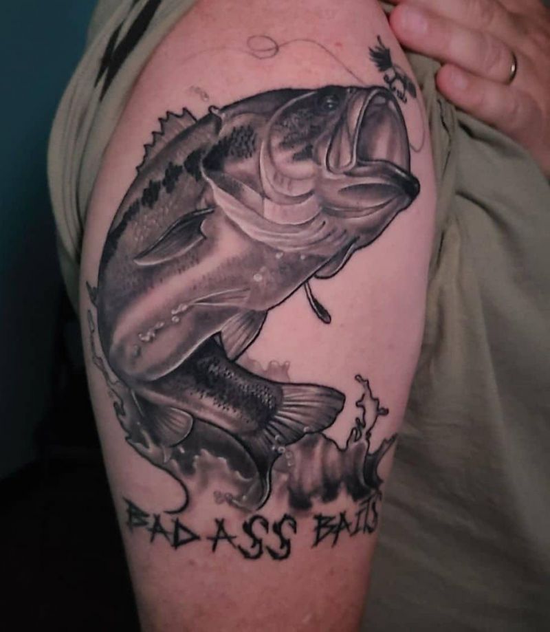 30 Unique Bass Fish Tattoos to Inspire You