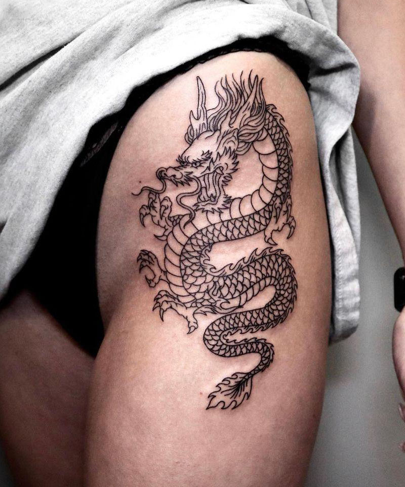 30 Pretty Dragon Tattoos You Must Love