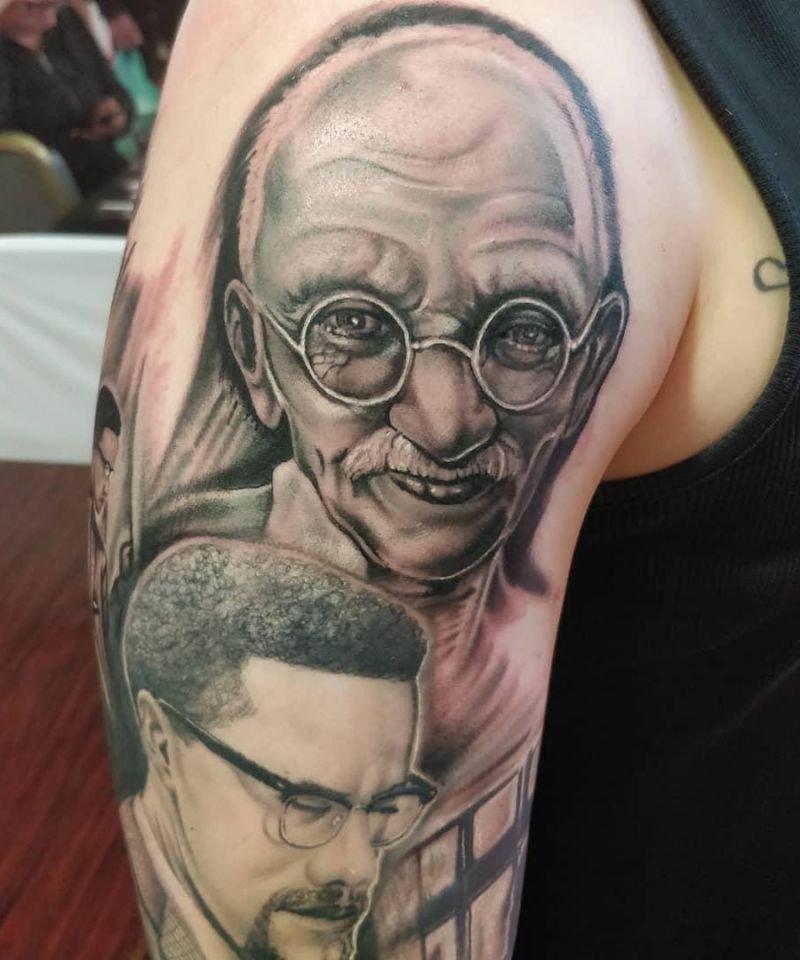 30 Gorgeous Gandhi Tattoos to Inspire You