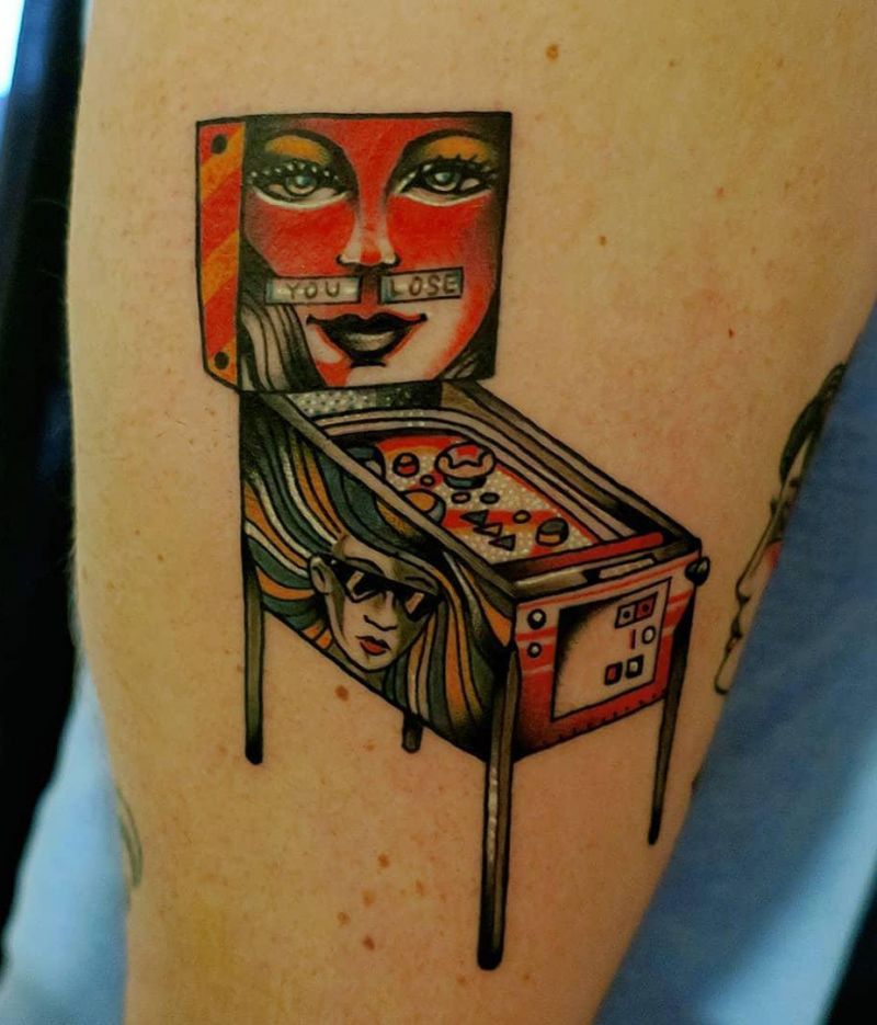 30 Unique Pinball Tattoos You Must Love