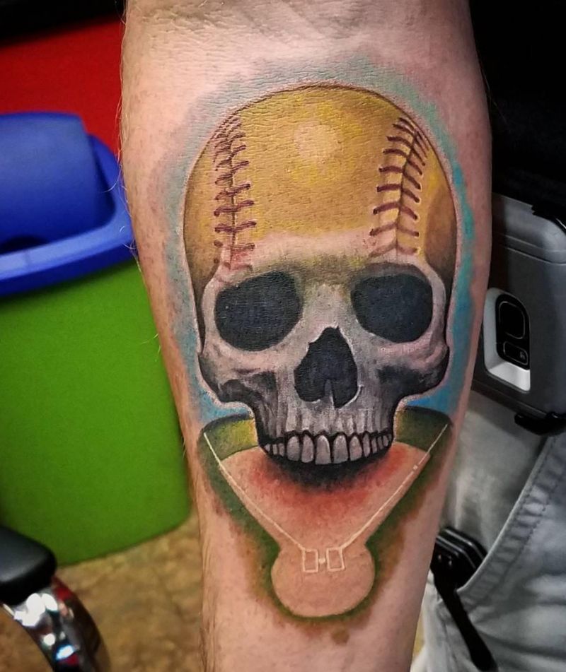 30 Great Softball Tattoos You Will Love