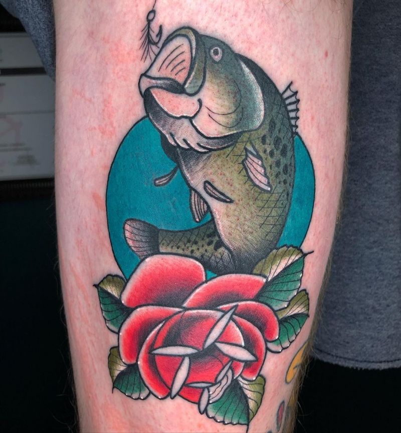 30 Unique Bass Fish Tattoos to Inspire You