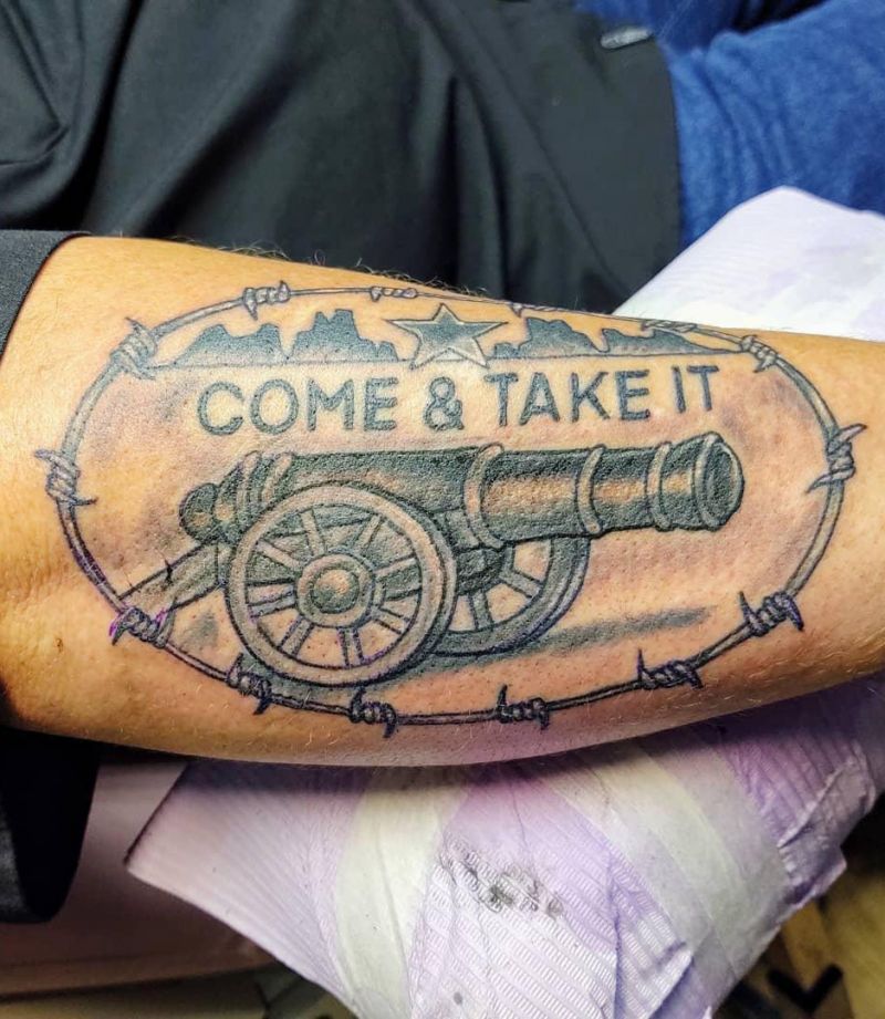 30 Great Cannon Tattoos You Can Copy