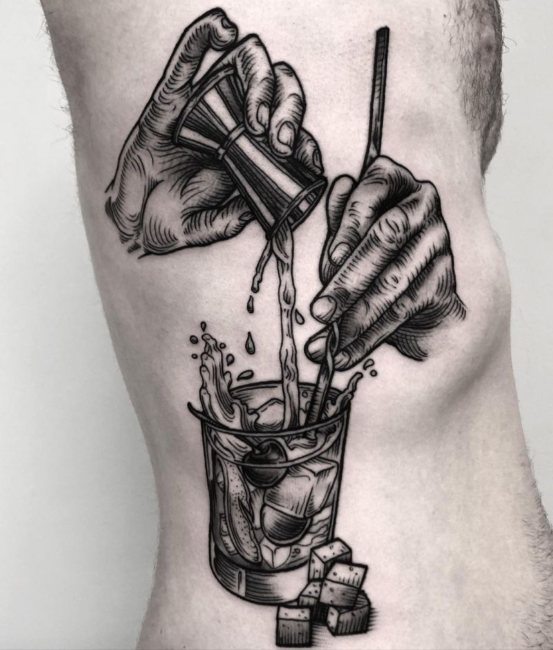 30 Pretty Cocktail Tattoos You Can Copy