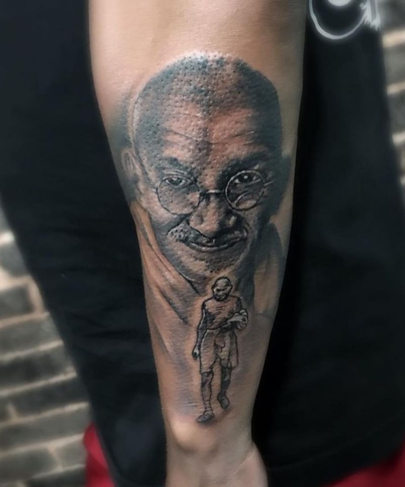 30 Gorgeous Gandhi Tattoos to Inspire You