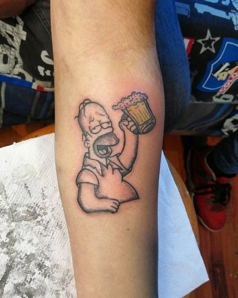 30 Unique Homer Simpson Tattoos You Must Try