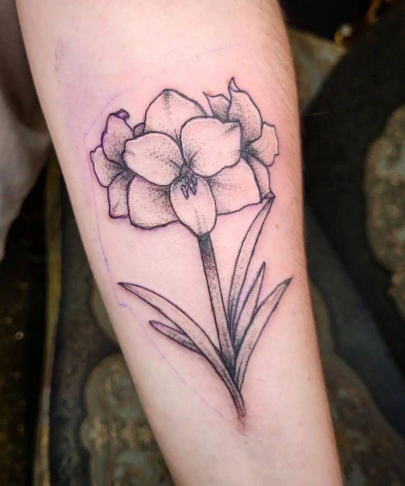 30 Pretty Amaryllis Tattoos You Will Love