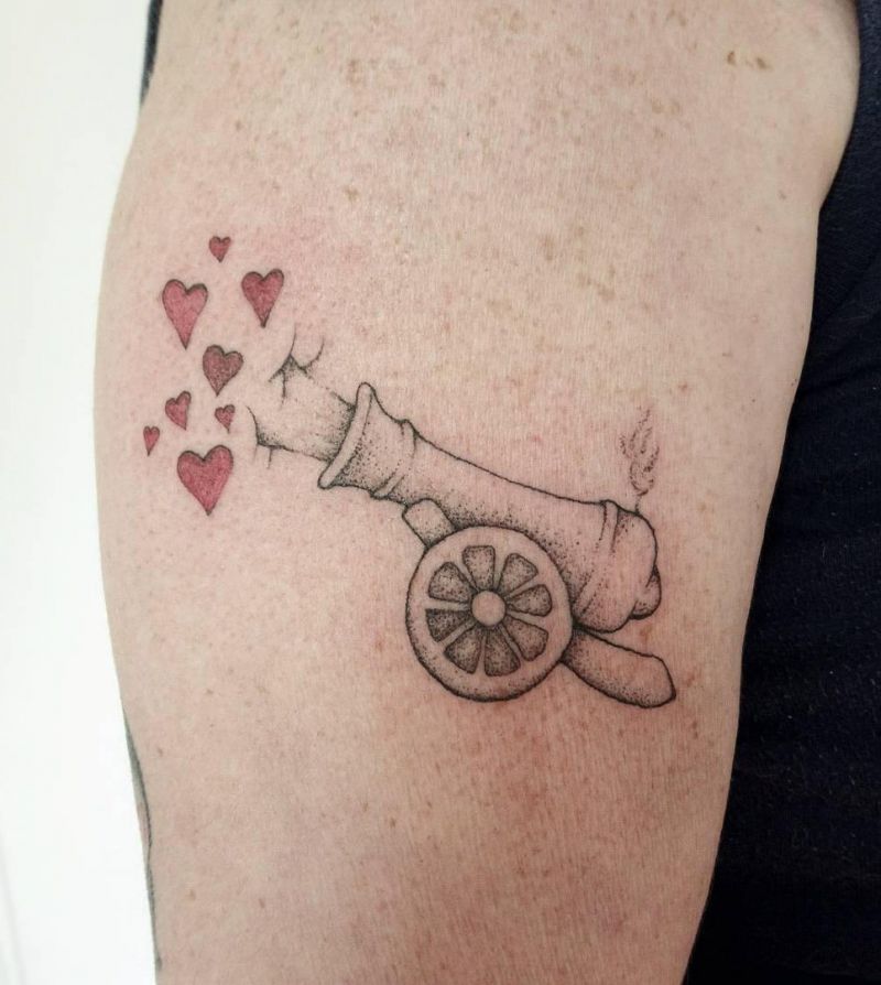 30 Great Cannon Tattoos You Can Copy