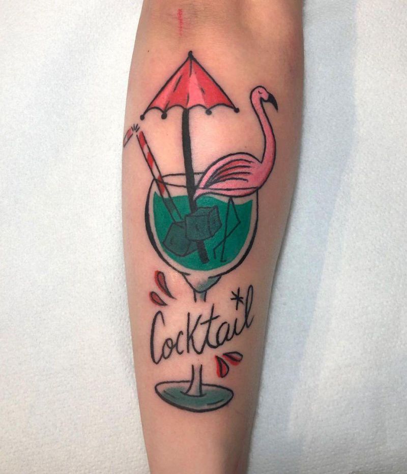 30 Pretty Cocktail Tattoos You Can Copy