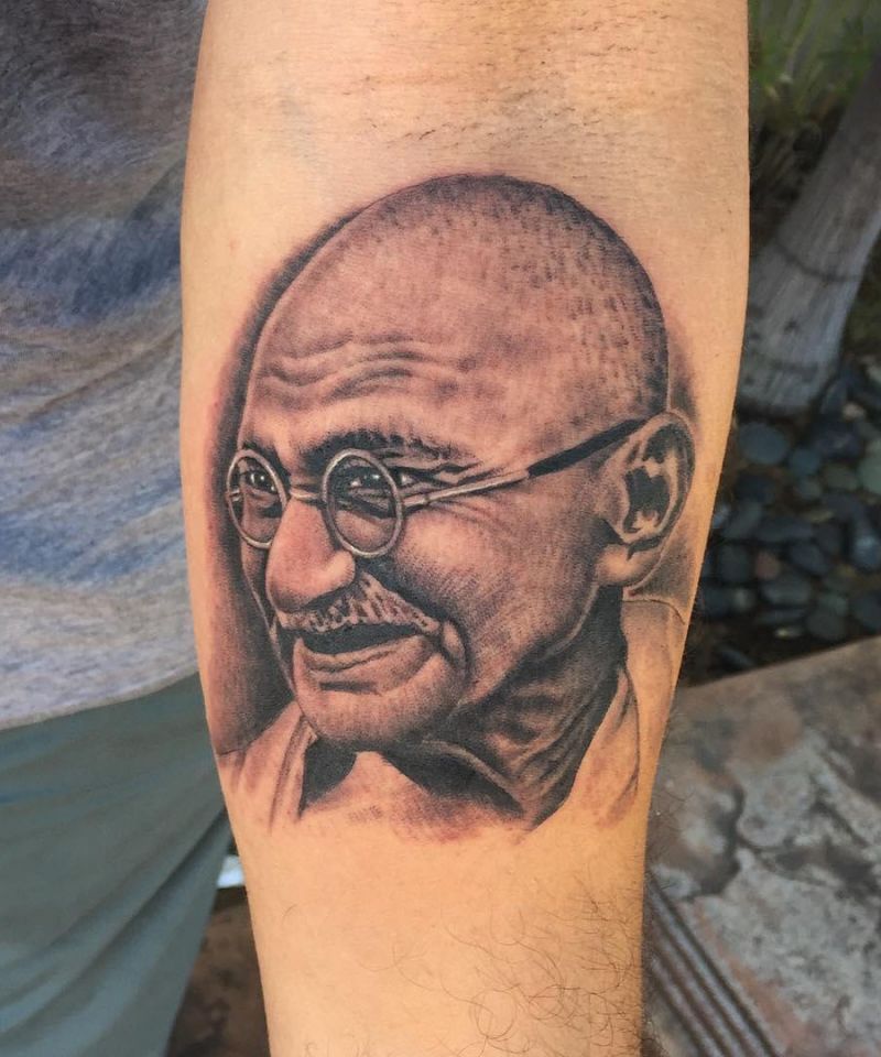 30 Gorgeous Gandhi Tattoos to Inspire You